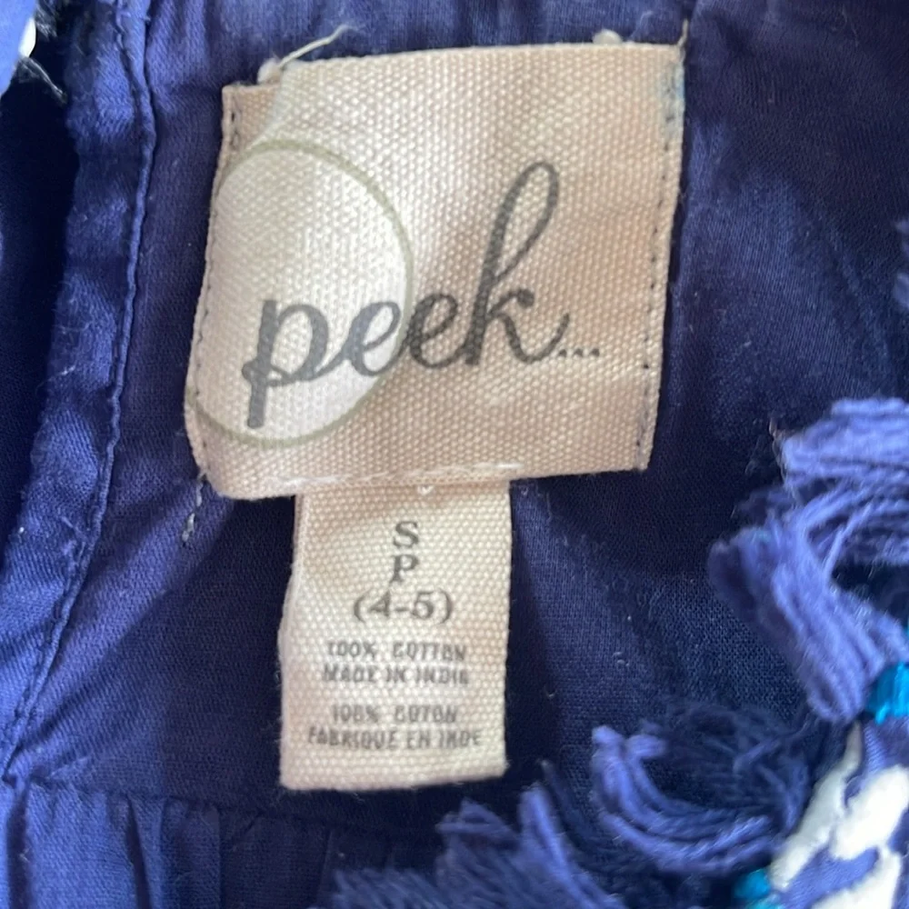 Peek embroidered dress S 4-5